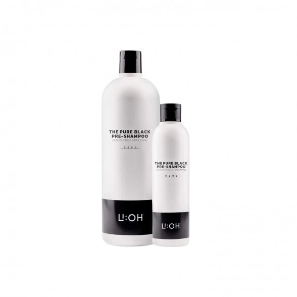 LI:OH THE PURE BLACK PRE-SHAMPOO giliai valantis šampūnas, 250 ml. 1